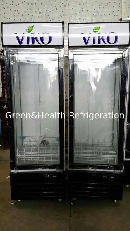 Upright Commercial Cold Drink Beverage Cooler For Retail Store With Glass Door