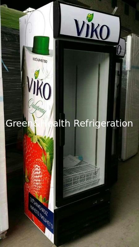 Upright Commercial Cold Drink Beverage Cooler For Retail Store With Glass Door
