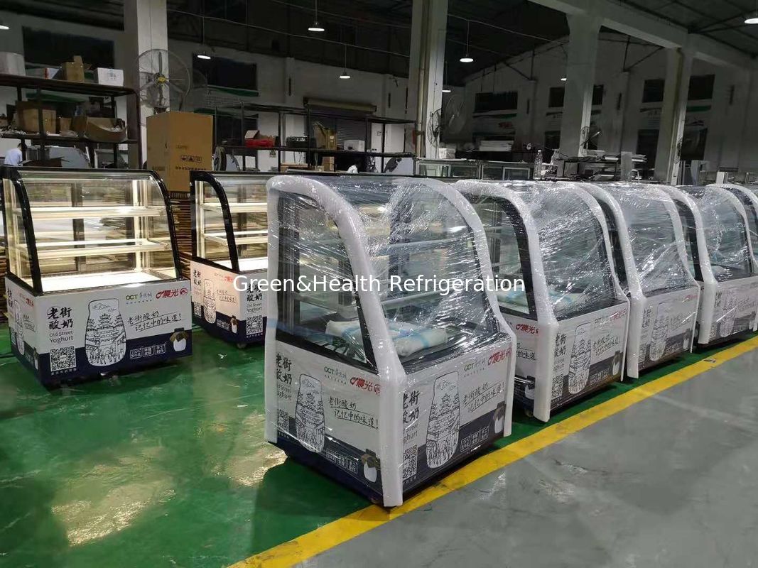 Manual Defrost Cake Display Freezer / Bakery Display Cooler With Customized Floor Standing Or Table Top Counter