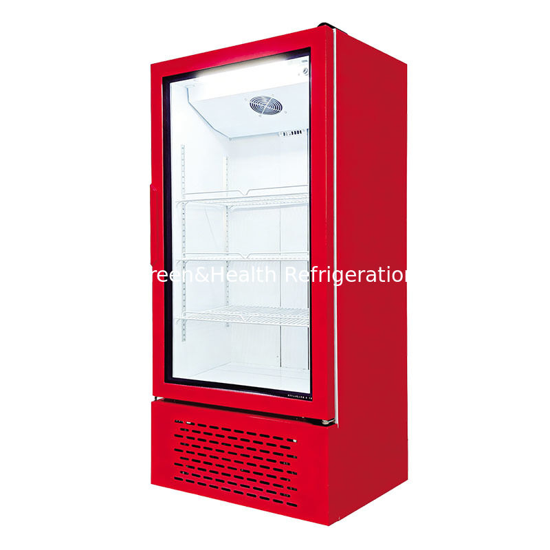 Commercial Single Glass Door Upright Chiller Fan-Cooled Beverage Refrigeration for Supermarkets & Convenience Stores