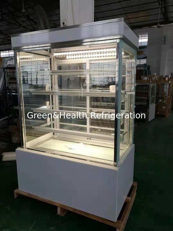 Danfoss Compressor Cake Display Freezer With Back Open Glass Door Bakery Display Cases