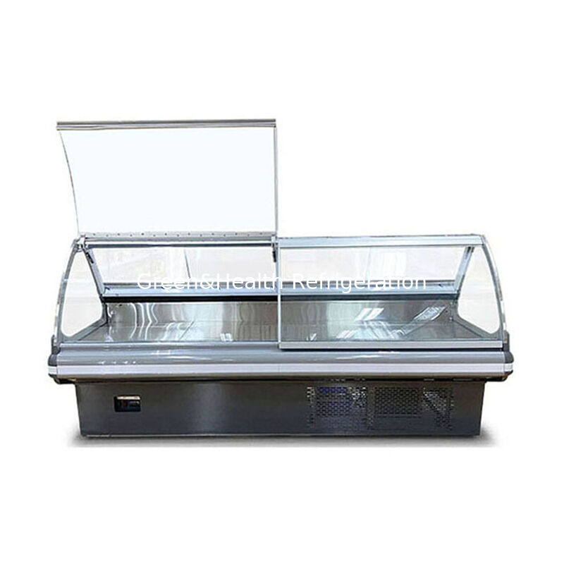 Supermarket Front Lifting Built-in Compressor Refrigerated Storage Cabinet Deli Showcase with LED Light