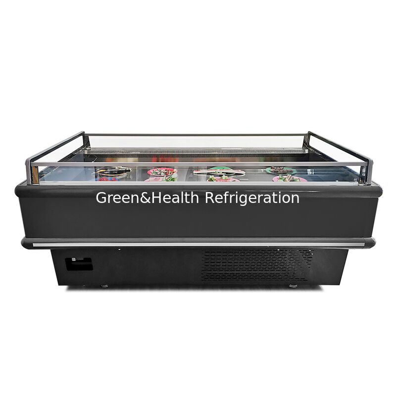 Commercial Top Open Display Chiller Island Freezer 2000x1130x900mm 2-10°C/-15~-18°C 900/1350W for Frozen Food