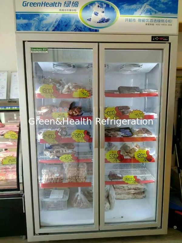 Anti - Mist Glass 1 Door Upright Commercial Display Freezer For Ice Cream
