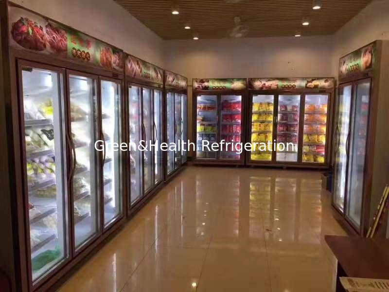 Anti - Mist Glass 1 Door Upright Commercial Display Freezer For Ice Cream