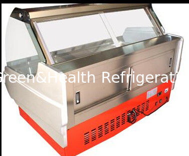 Deli Fresh Meat Display Fridge With Stainless Steel Cabinet For Supermarket