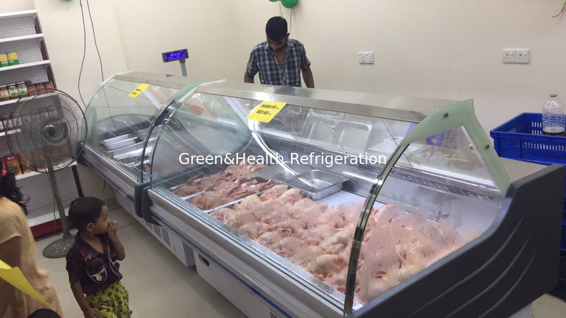 Food Warmer Deli Display Refrigerator With Glass Door For Hypermarket