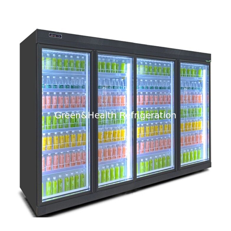 Fan Cooling Commercial Beverage Cooler with 5 Shelves and Digital Controller for Supermarket Display
