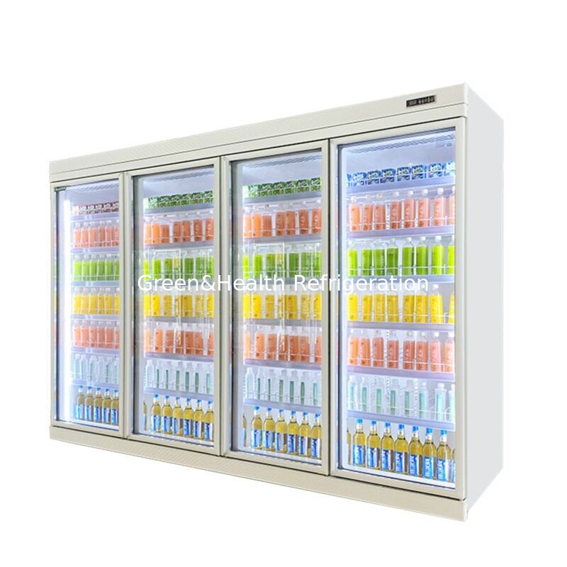 Fan Cooling Commercial Beverage Cooler with 5 Shelves and Digital Controller for Supermarket Display