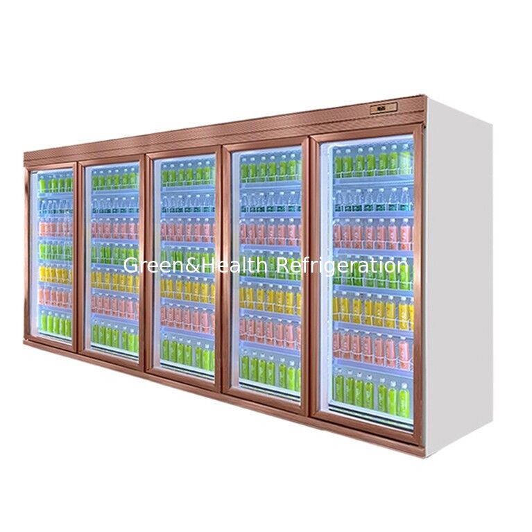 Fan Cooling Commercial Beverage Cooler with 5 Shelves and Digital Controller for Supermarket Display