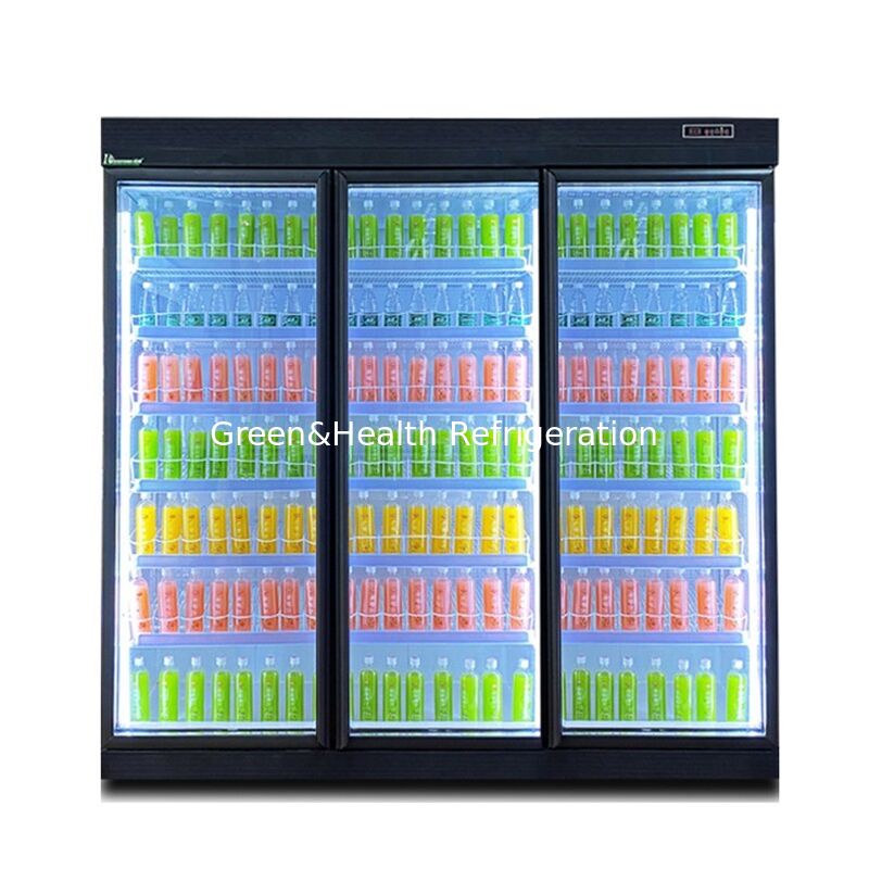 Fan Cooling Commercial Beverage Cooler with 5 Shelves and Digital Controller for Supermarket Display