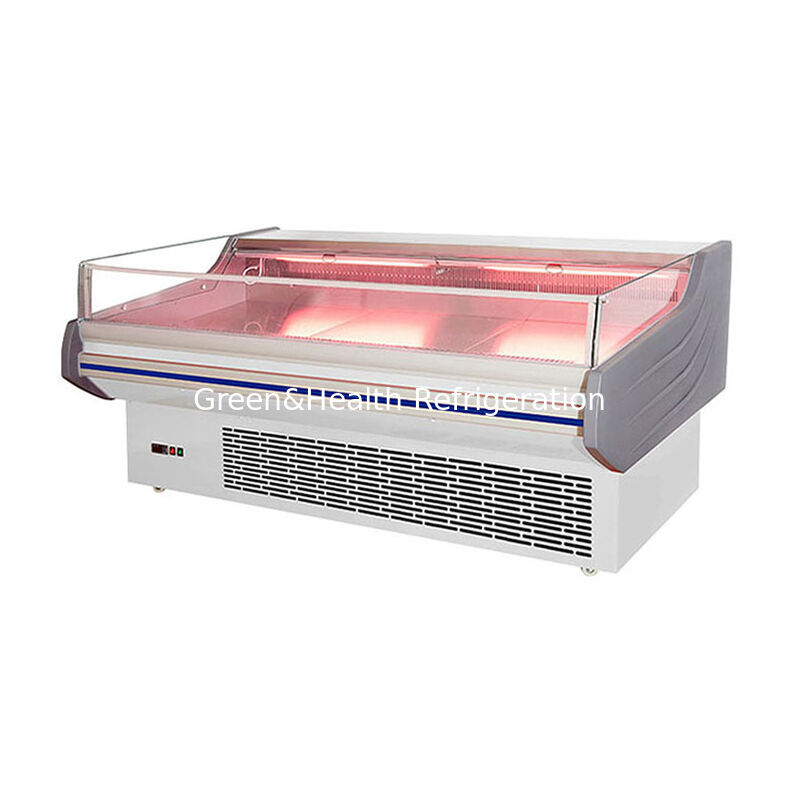 Stainless Steel Meat Display Freezer with LED Light and Automatic Defrost for Commercial Use