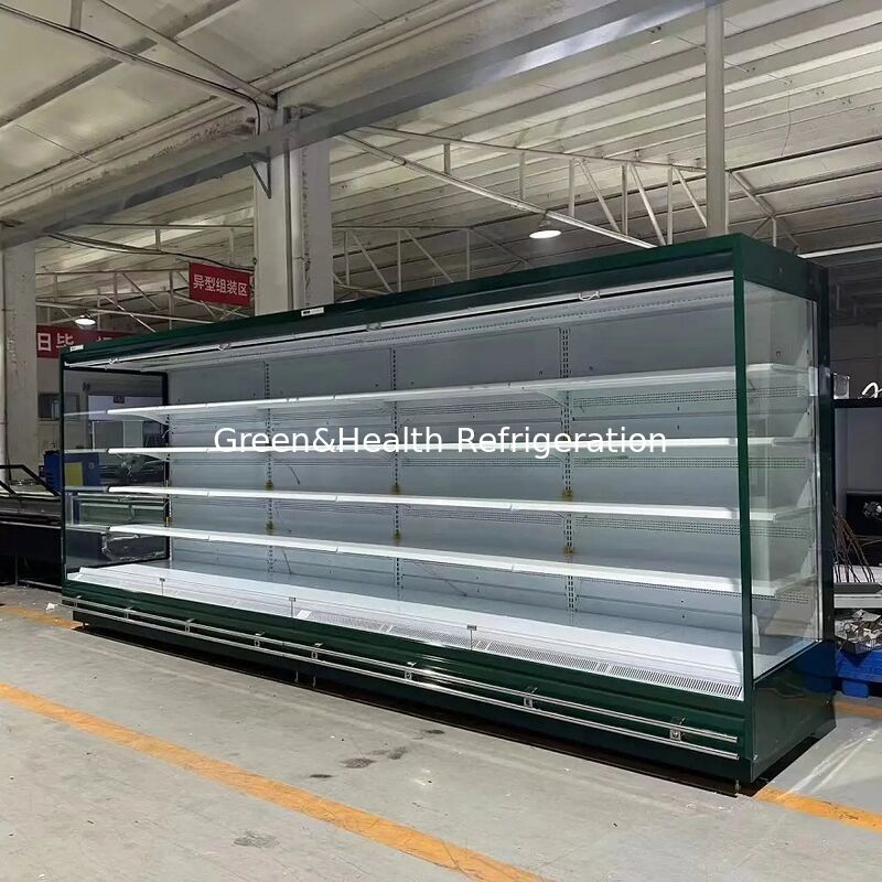 Black Commercial Display Freezers Refrigerator Showcase for Butchery Shop Meat Products