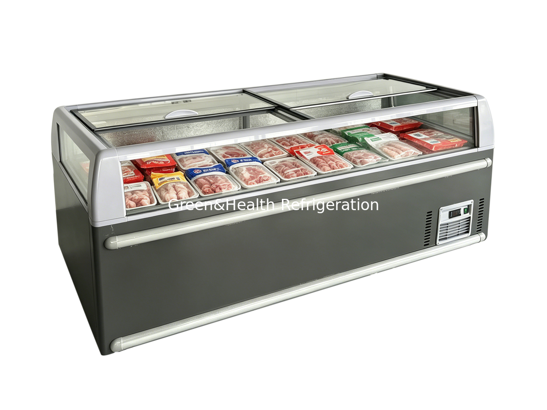 Supermarket Island Freezer designed to optimize supermarket frozen food storage with easy access and energy efficiency