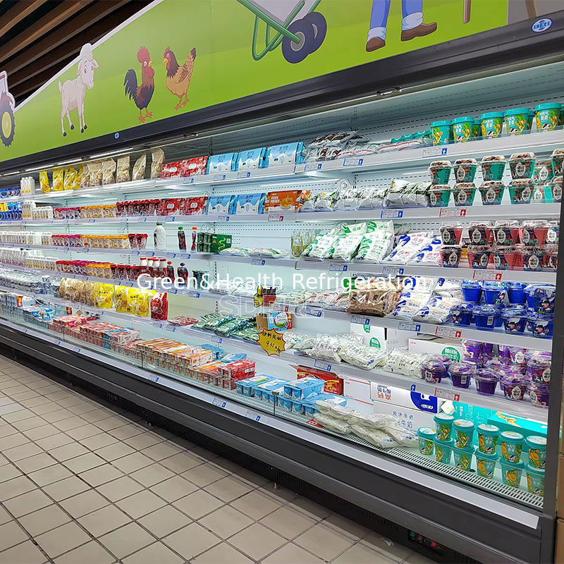 Guangzhou Outdoor Cooling System Multideck Display Fridge Chiller Showcase For Supermarket