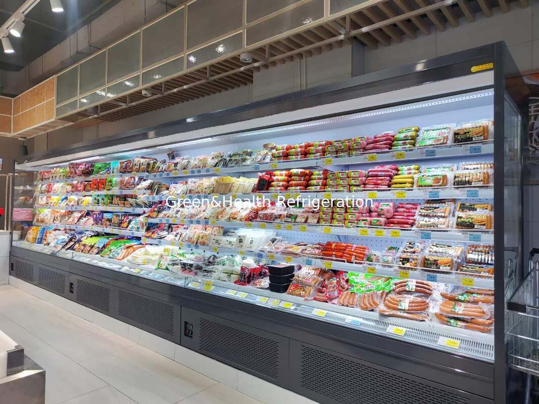 Guangzhou Outdoor Cooling System Multideck Display Fridge Chiller Showcase For Supermarket
