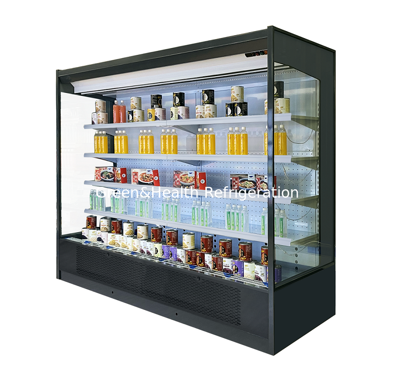 Supermarket Multideck Refrigerator Open Merchandiser Display Chiller For Vegetable Fruit