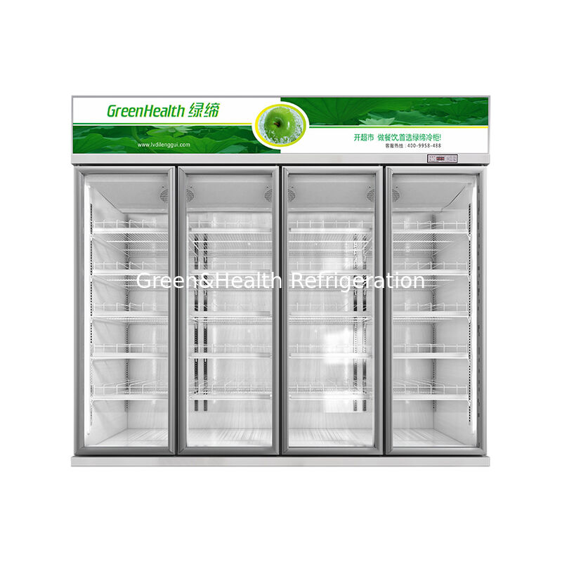 GreenHealth LG-1000W 3-Door Commercial Soft-Drinks Fridge, Top-Mount Unit, 0–10°C