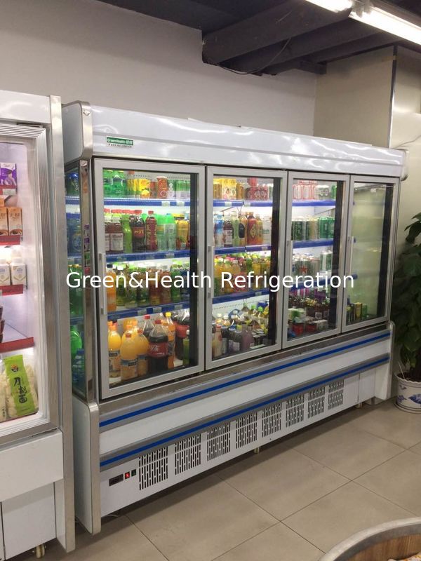 Supermarket Open Front Display Fridge For Vegetable / Fruit / Drink
