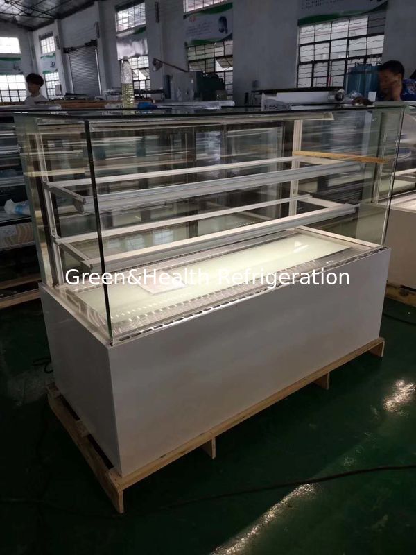 Three Layers Cake Display Refrigerator With Marble , Glass Material 220v 50Hz