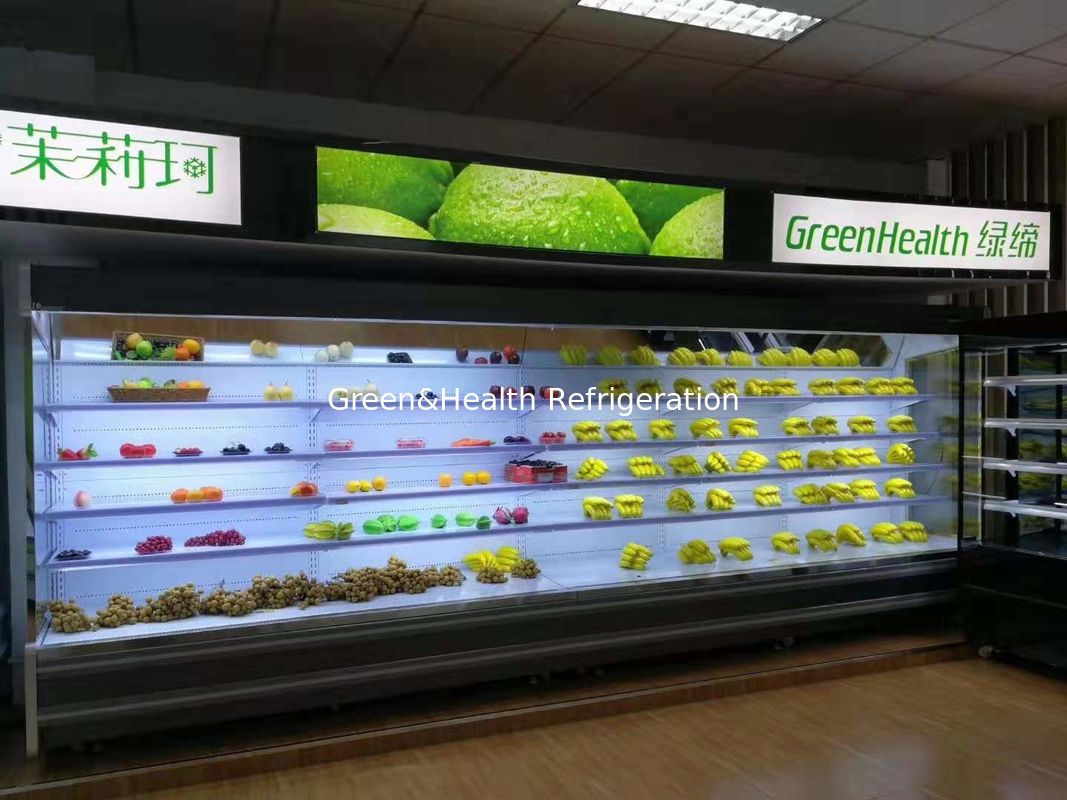 Night Curtain Multideck Open Chiller With Microcomputer Digital Temperature Controller