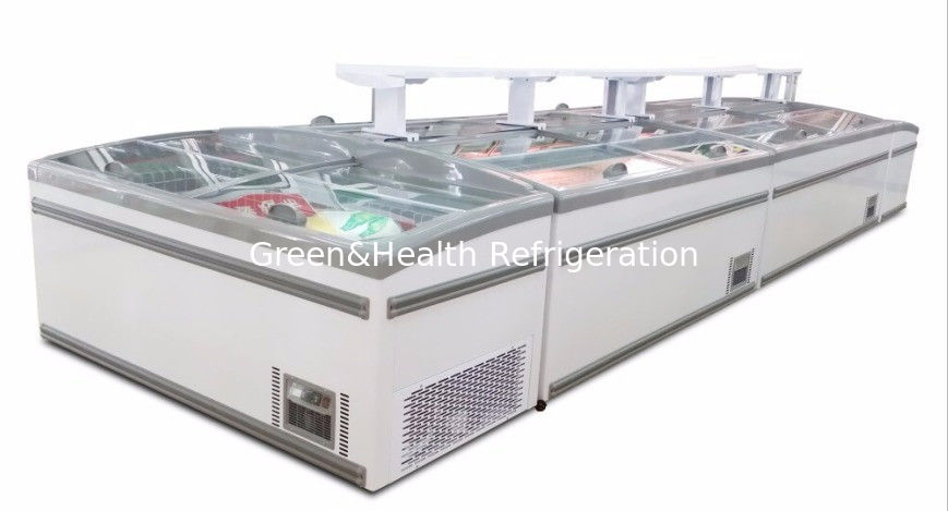 8 Ft Large Supermarket Freezer Sliding Glass Door Freezer For Chicken Storage
