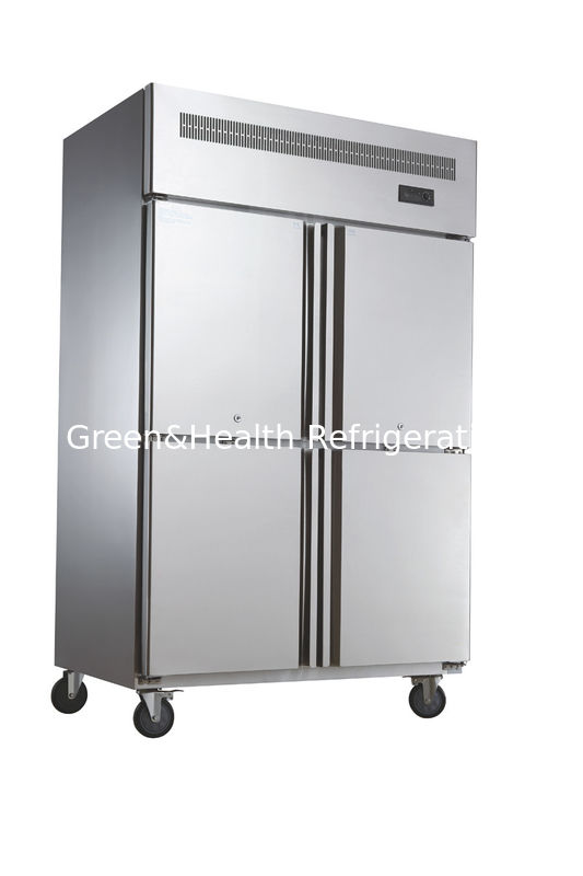 Bars 3 Doors Commercial Silver Upright Freezer With Air Cooling