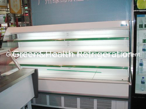 Vertical Curtain Multideck Open Display Chillers Energy Saving For Shop