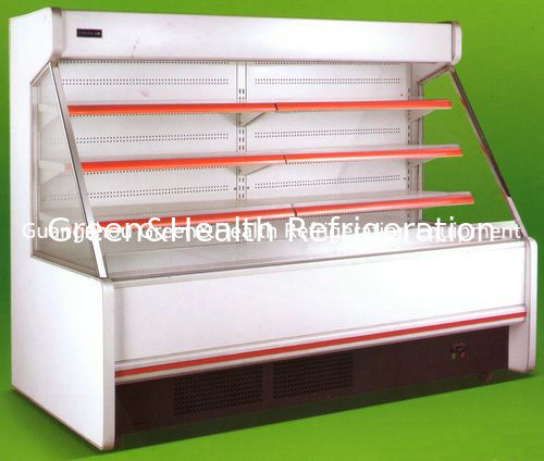 Stainless Steel Red Multideck Open Chiller 4 Layers 3000mm For Shop