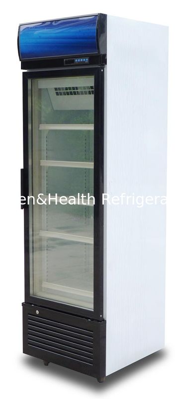 Static Cooling Single Glass Door Freezer For Beverage Display Cooler In Store