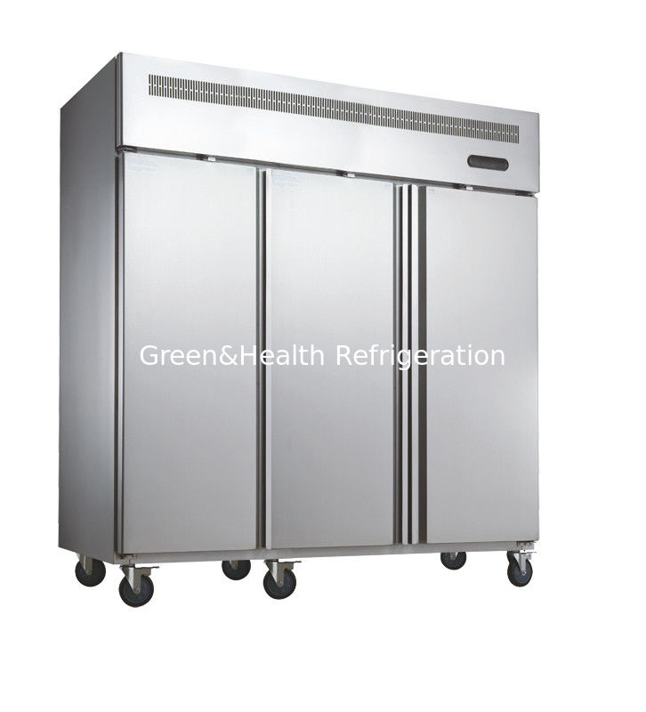 Commercial Silver Upright Freezer -18°C - 10°C With Easy Moving Wheels