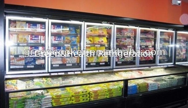 Commercial Combined Frige Freezer Six Doors 1600w For Supermarket