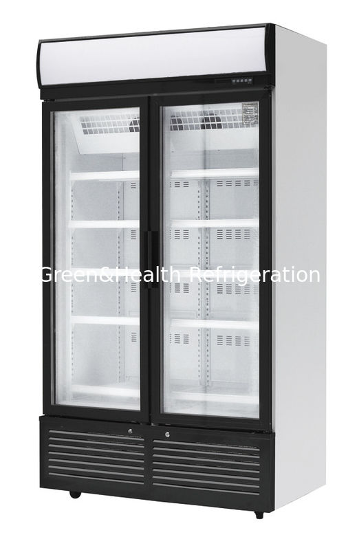 3 Doors Stainless Steel Glass Door Beverage Cooler Large Storage Facilities