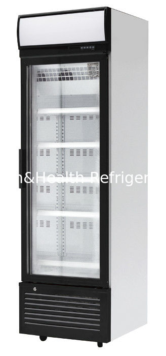 Static Cooling Single Glass Door Freezer For Beverage Display Cooler In Store