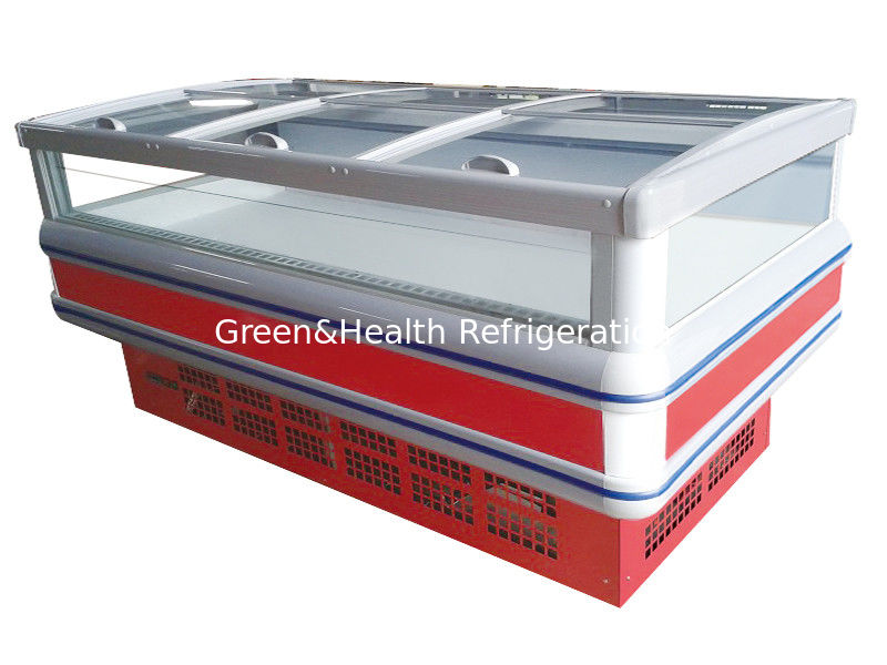 1200L Supermarket Island Freezer R404a With Double Cabinets
