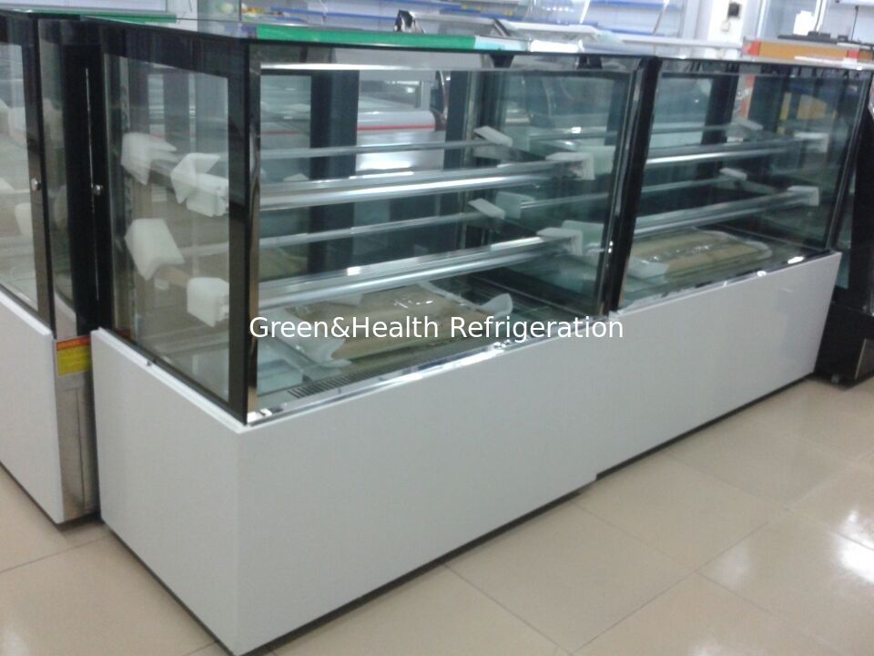 3°C - 6°C / Chiller Customize Cake Display Freezer Color For Supermarket