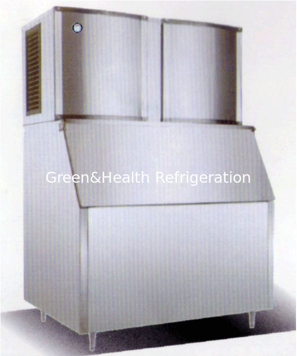 R22 / R404a Ice Cube Making Machine 910kg With Self Closing Hinge Door