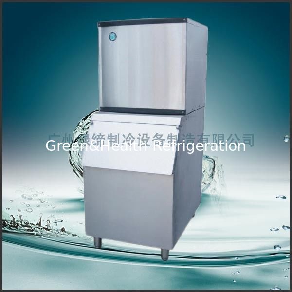 Silver / Black R404a Ice Making Machine With Self Cleaning System