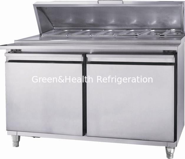 Silver Undercounter Refrigerator 0°C - 10°C Top with Trays / Cover