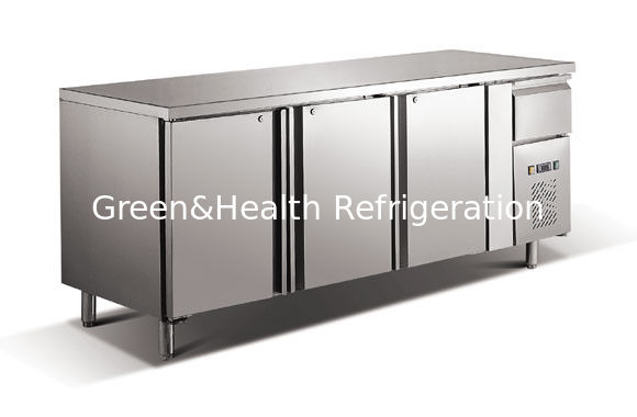 Silver Under Counter Freezer Stainless Steel For Home / Hotel