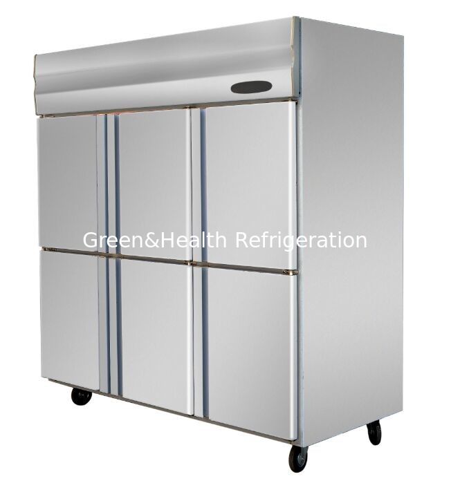 Commercial Upright Stainless Steel Chiller For Chicken With 2 / 4 / 6 Doors