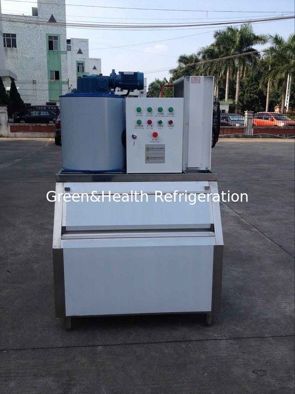 PLC Program Flake Ice Maker Making Machine With 1 Ton / Day For Fish