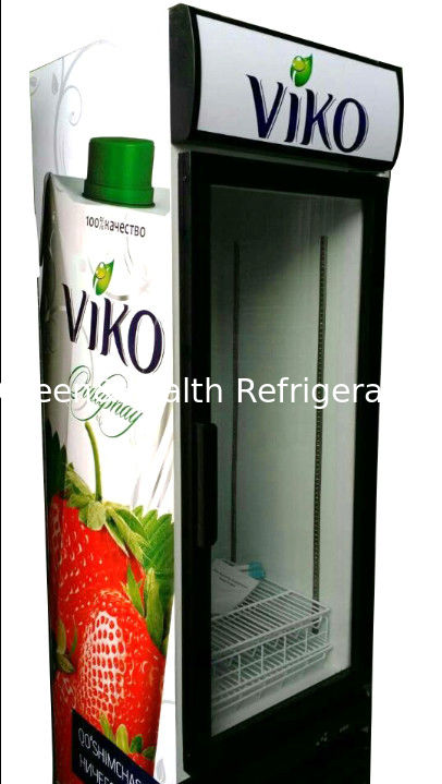 5 Layer Commercial Beverage Cooler / Upright Glass Door Pepsi Display Refrigerator With Static Cooling