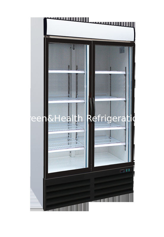 5 Layer Commercial Beverage Cooler / Upright Glass Door Pepsi Display Refrigerator With Static Cooling