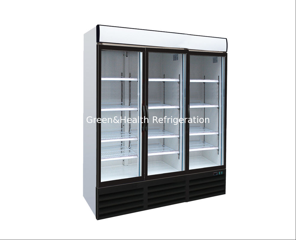 5 Layer Commercial Beverage Cooler / Upright Glass Door Pepsi Display Refrigerator With Static Cooling