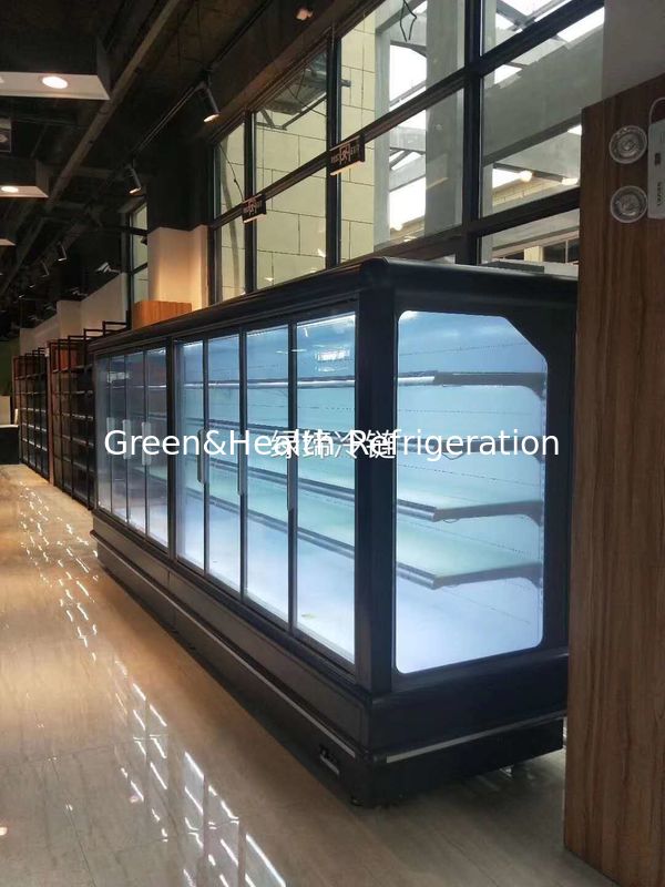 Painted Steel And PVC Material Multideck Open Chiller For Fruit And Vegetable