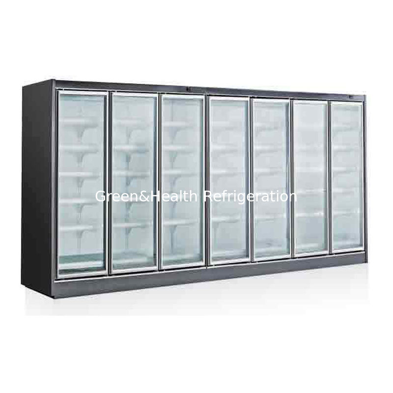 110V 4000L 5 Glass Door Display Freezer For Ice Cream Silver Color