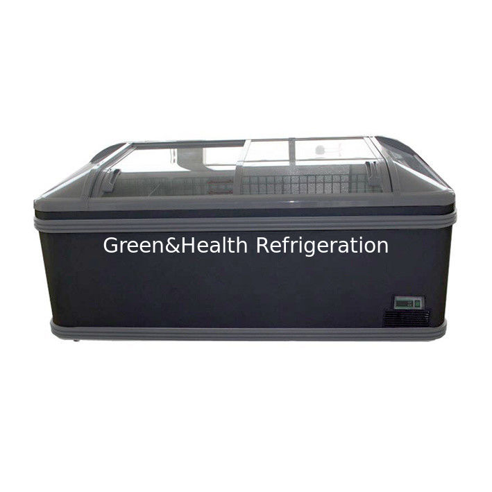 2.1m 1.8m Combined Open Top Island Display Freezer For Supermarket CE ROHS