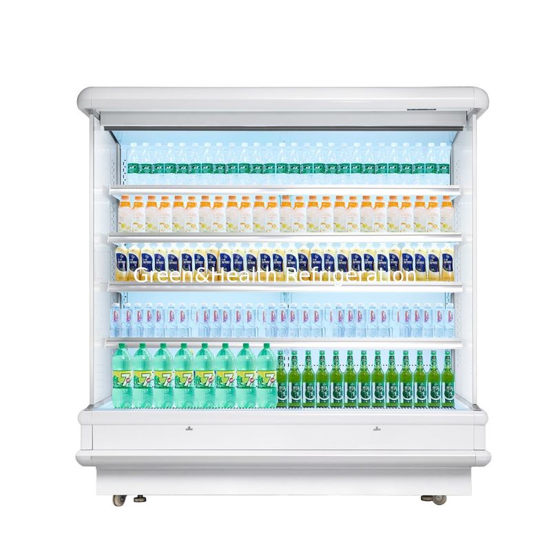 Multideck Vertical Open Display Cooler For Milk With Optional Glass