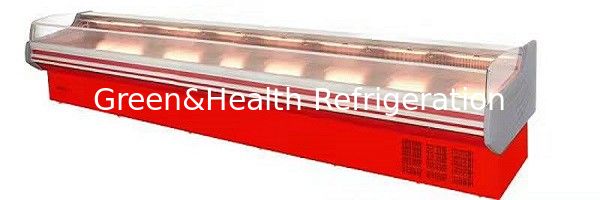 ROHS Deli Display Refrigerator , 2m Open Display Refrigerated Showcase For Meat Seafood